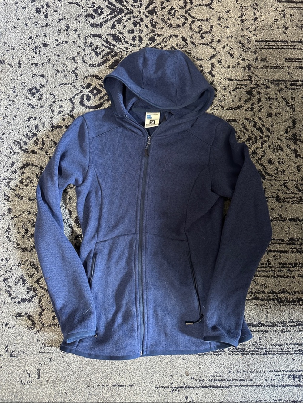Salomon Women’s Navy Zip-Up Hoodie Jacket size small